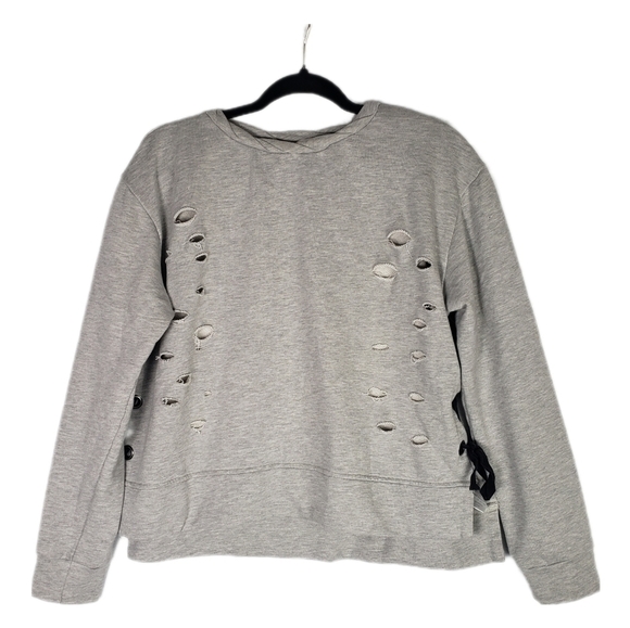 Vintage Havana Grey Distressed Pullover Sweatshirt Size M - Picture 1 of 9